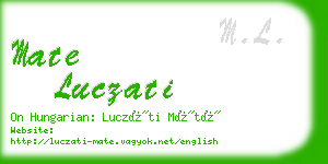 mate luczati business card